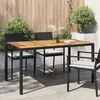 Sodo stalas Juoda 150 x 90 x 75 cm poliratanas