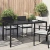 Sodo stalas Juoda 150 x 90 x 75 cm poliratanas