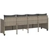 Sodo stalas Juoda 190 x 90 x 75 cm poliratanas