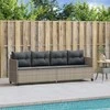 Sodo stalas Juoda 190 x 90 x 75 cm poliratanas
