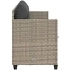 Sodo stalas Juoda 190 x 90 x 75 cm poliratanas