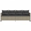 Sodo stalas Juoda 190 x 90 x 75 cm poliratanas