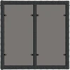 Sodo stalas Juoda 55 x 55 x 37 cm PE Rattan ir Stiklas