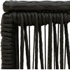 Sodo stalas Juoda 55 x 55 x 37 cm PE Rattan ir Stiklas
