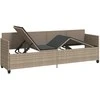 Sodo stalas Juoda 80 x 40 x 45 cm poliratanas
