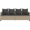 Sodo stalas Juoda 80 x 40 x 45 cm poliratanas