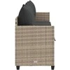 Sodo stalas Juoda 80 x 40 x 45 cm poliratanas
