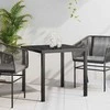 Sodo stalas Juoda 80 x 80 x 73 cm metalas