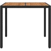 Sodo stalas Juoda 90 x 90 x 75 cm poliratanas