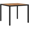 Sodo stalas Juoda 90 x 90 x 75 cm poliratanas