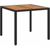 Sodo stalas Juoda 90 x 90 x 75 cm poliratanas