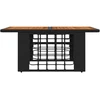 Sodo stalas Juoda ir natūrali 100 x 55 x 37 cm