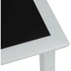 Sodo stalas, juodas/sidabrinis, 41x41x45cm, plienas ir stiklas