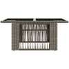 Sodo stalas Pilka 100 x 55 x 37 cm PE Rattan ir Stiklas