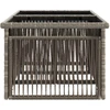 Sodo stalas Pilka 100 x 55 x 37 cm PE Rattan ir Stiklas