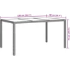 Sodo stalas Pilka 150 x 90 x 75 cm poliratanas