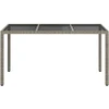 Sodo stalas Pilka 150 x 90 x 75 cm poliratanas