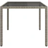 Sodo stalas Pilka 150 x 90 x 75 cm poliratanas