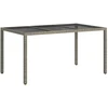 Sodo stalas Pilka 150 x 90 x 75 cm poliratanas