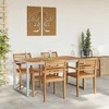Sodo stalas Pilka 160 x 80 x 75 cm Kietos akacijos mediena