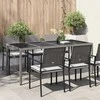 Sodo stalas Pilka 190 x 90 x 75 cm poliratanas