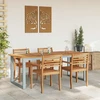 Sodo stalas Pilka 200 x 90 x 75 cm Kietos akacijos mediena
