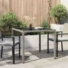 Sodo stalas Pilka 90 x 90 x 75 cm poliratanas