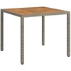 Sodo stalas Pilka 90 x 90 x 75 cm poliratanas