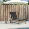 Sodo stalas Pilka 90 x 90 x 75 cm poliratanas