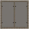 Sodo stalas Pilka ir juoda 55 x 55 x 37 cm PE Rattan ir Stiklas
