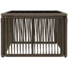 Sodo stalas Pilka ir juoda 55 x 55 x 37 cm PE Rattan ir Stiklas