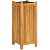 Sodo stalas, pilkos spalvos, 130x130x72cm, plienas ir stiklas