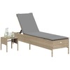 Sodo stalas, rudas, 150x90x74cm, aliuminis ir WPC