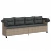 Sodo stalas Smėlio 190 x 90 x 75 cm poliratanas