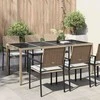 Sodo stalas Smėlio 190 x 90 x 75 cm poliratanas