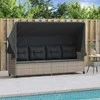 Sodo stalas Smėlio 190 x 90 x 75 cm poliratanas