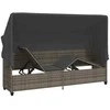 Sodo stalas Smėlio 250 x 100 x 75 cm poliratanas