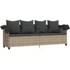 Sodo stalas Smėlio 90 x 90 x 75 cm poliratanas