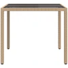 Sodo stalas Smėlio 90 x 90 x 75 cm poliratanas