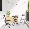 Sodo sulankstoma kėdė 2 pcs Antracitas 42 x 46 x 82cm metalas