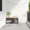 Sodo sulankstoma kėdė 2 pcs Balta 42 x 46 x 82cm metalas