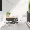 Sodo sulankstoma kėdė 2 pcs Balta 42 x 52 x 82cm