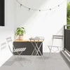 Sodo sulankstoma kėdė 2 pcs Smėlio 42 x 46 x 82cm metalas