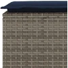 sodo suolas su pagalvėlė pilka 110x40x44 cm polietileno rotango