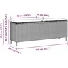 sodo suolas su pagalvėlė ruda 110x30x40,5 cm poliratanas