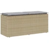 sodo suolas su pagalvėlė smėlio spalvos 110x40x44cm poliratanas