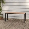 Sodo suoliukas, rudos/juodos spalvos, 110cm, plienas ir WPC