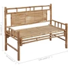 Sodo suoliukas su pagalvėle, 120cm, bambukas (41504+314952)