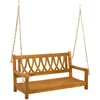 Lauko baldų komplektas Sodo sūpynė su suoleliu Natūrali 110 x 56 x 58 cm