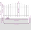Lauko tvora su iečių viršug., juoda, (0,75-1)x1,7m, plienas